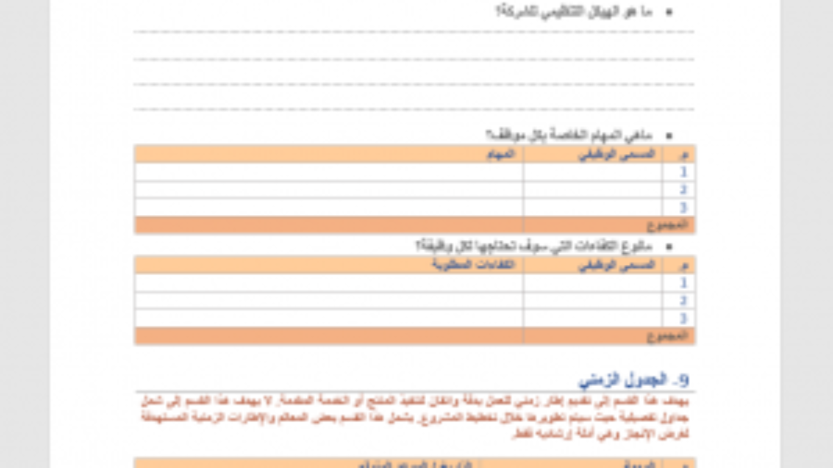 نموذج دراسة جدوى جاهز للتنزيل word دفترة