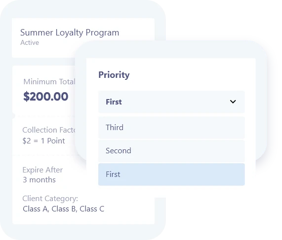 Set up multiple loyalty programs for occasions and seasons